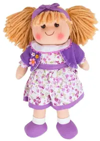 Păpușă moale Bigjigs - Laura, 34 cm