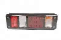 Stop lampa spate dreapta Hibrid (LED P21W, 24V, cu semnalizator, cu lumina ceata, lumina marsalier, cu lumina stop, lumina parcare, reflector triunghiular, marcaj lateral, conector: 4x SuperSeal 2PIN