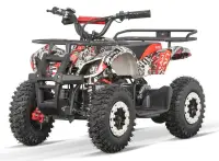 ATV electric pentru copii NITRO Torino Quad 1000W 36V 12Ah, Snowy tyres, grafiti white