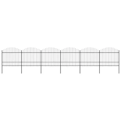 vidaXL Gard de grădină cu vârf tip suliță din oțel 1005x175 cm, negru