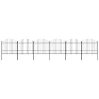 vidaXL Gard de grădină cu vârf tip suliță din oțel 1005x175 cm, negru