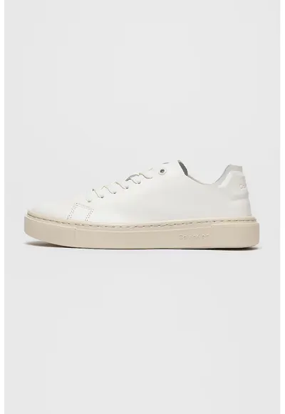 Pantofi sport low cut cu sireturi - Alb optic