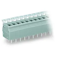 PCB terminal block; push-button; 2.5 mm²; Pin spacing 5/5.08 mm; 6-pole; suitable for Ex-e applications; CAGE CLAMP®; commoning option; 2,50 mm²; light gray