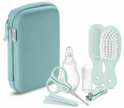 Set de igienă Philips Avent - Îngrijirea bebelușilor, 10 bucăți, mentă
