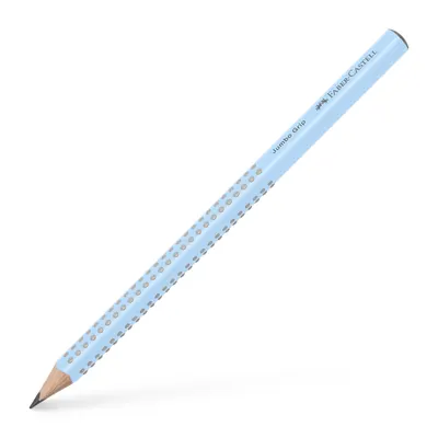 Creion fara guma, Faber-Castell Jumbo Grip, triunghiular, mina B, bleu