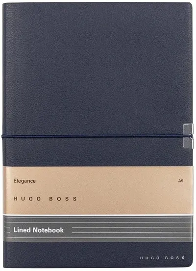 Caiet Hugo Boss Elegance Storyline - A5, cu linii, albastru închis