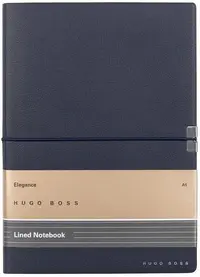 Caiet Hugo Boss Elegance Storyline - A5, cu linii, albastru închis
