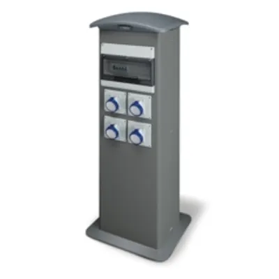 Empty Pitic Domino Metalnip66 On Turret 487x1235x375mm Grey