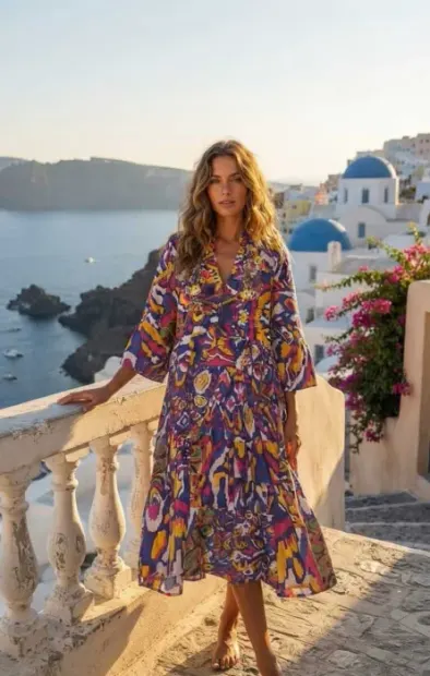 Rochie Dama Maxi Subtire cu ciucuri 6