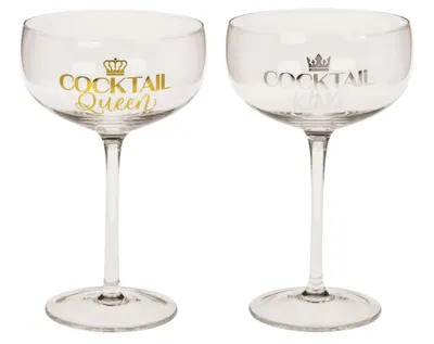 Pahare de cocktail Out of the Blue - King & Queen, 350 ml
