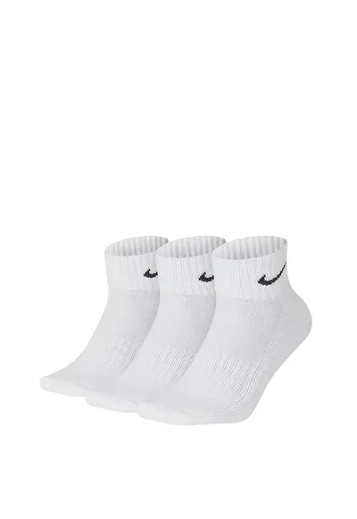 Sosete unisex 3PPK Value Cotton Quarter - Negru/Alb optic