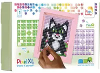 Mozaic cu ramă și pixeli Pixelhobby - Pisică neagră, XL