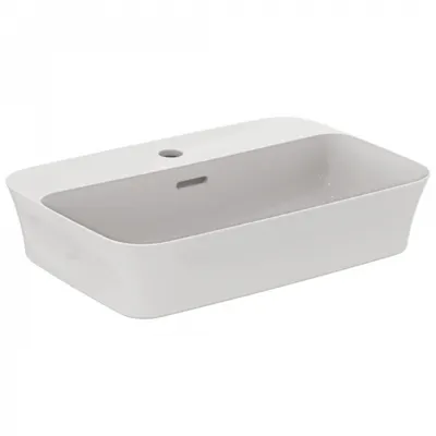 Lavoar dreptunghiular, montaj pe blat, alb, 55x38 cm, cu preaplin, Ideal Standard Ipalyss