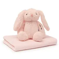 Set cadou iepuras roz cu prosop, Baby Mix, In cutie de carton, Pink