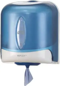 Dispenser de hârtie de bucătărie Tork - Reflex, М4, 31.8 х 26.3 х 26.5 cm, albastru