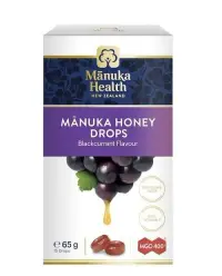Bomboane dropsuri cu miere de Manuka MGO 400+ si Vitamina C (65g) (aroma coacaze)