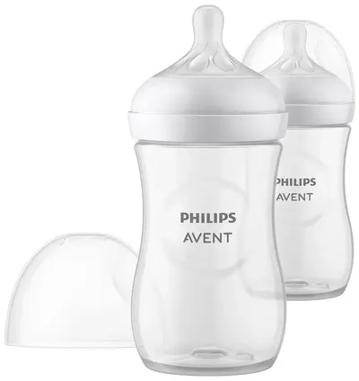 Sticle Philips Avent - Natural Response 3.0, flow 3/medie, 3-6 m, 2 х 260 ml
