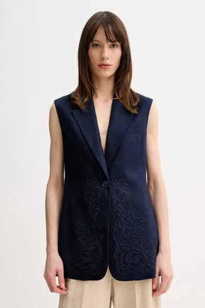Twinset vestă cu un singur rând de nasturi pentru femei cu in