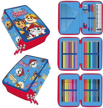 Penar echipat Cerda Paw Patrol - 3 compartimente cu fermoar
