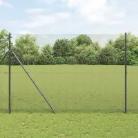 vidaXL Gard de Sârmă Sudată pentru Fixare în Pământ 50 x 1,5 m Gri