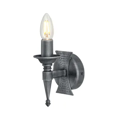 Aplica Saxon 1 Light Wall Light – Black/silver