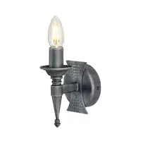 Aplica Saxon 1 Light Wall Light – Black/silver