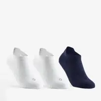 Set Şosete Scurte Tenis RS160 x 3 Alb-Bleumarin Copii