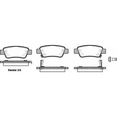 Set placute frana, frana disc REMSA 1290.02