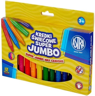 Pasteluri cerate Astra Super Jumbo - 12 culori