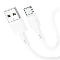 Cablu Date si Incarcare USB-A - USB-C HOCO X83 Victory, 20W, 1m, Alb