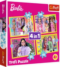 Puzzle Trefl 4 în 1 - Lumea fericită a lui Barbie