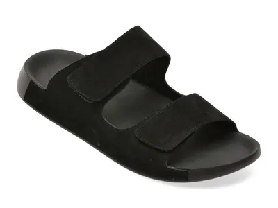Papuci GRYXX negri, 60031, din piele intoarsa