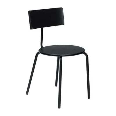 Scaun de dining negru stivuibil din metal Koi – Hübsch