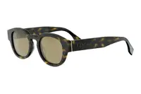 FENDI Signature Havana Round Sunglasses