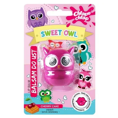 Estetica Balsam de buze pentru copii Sweet Owl, tort de cireșe, 7 g