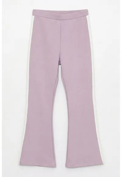 Colanti evazati cu captuseala din fleece - Lila