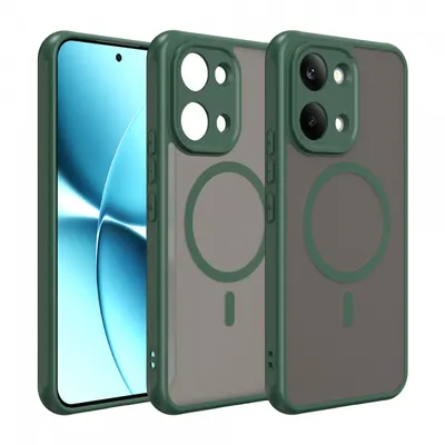 Husa MagSafe pentru Xiaomi Poco X8 Pro Max, Techsuit, HaloFrost II, Verde
