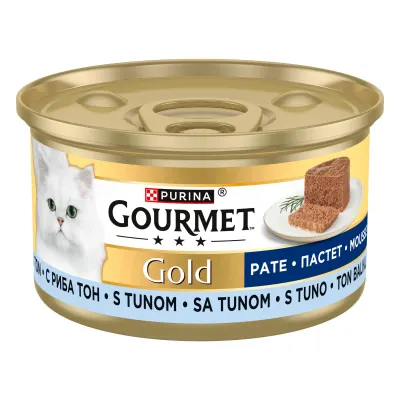 Hrana umeda pentru pisici Gourmet Gold, Mousse Ton, 85 g 85g