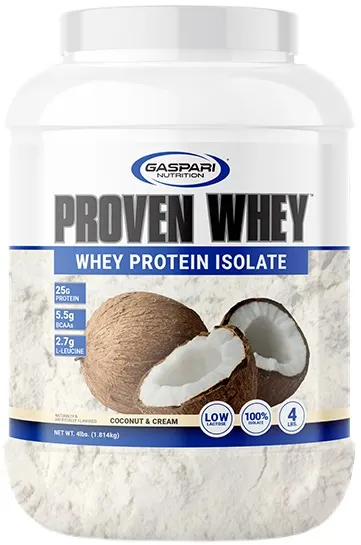 Proven Whey, Whey Protein Isolate, coconut & cream, 1814 g, Gaspari Nutrition