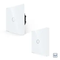 Pachet Intrerupator Simplu RF433 + Telecomanda 1 Canal RF433 cu Touch Din Sticla LUXION