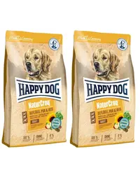 HAPPY DOG NaturCroq pui si orez 8 kg (2x4 kg) pentru caini cu stomac sensibil