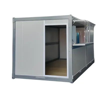Container Pliabil gri- geam termopan / ușă frontală / deschidere laterală tip tejghea 5800 x 2500 x 2450 (L x l x H mm)