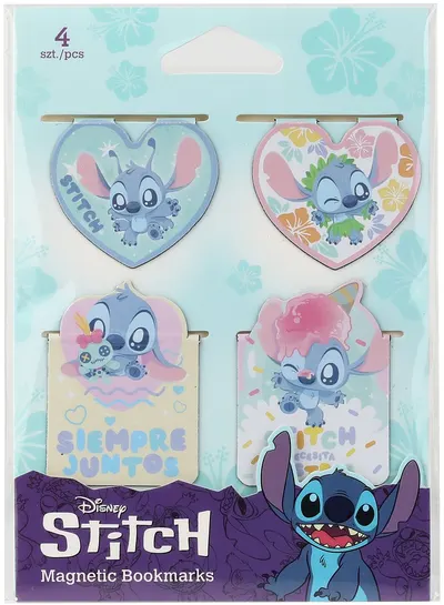 Despărțitoare de cărți magnetice Cool Pack Disney - Stitch 4, 4 buc