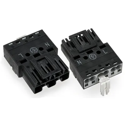 Plug; with direct ground contact; 3-pole; Cod. A; 4,00 mm²; white