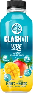 Apă cu vitamine ClashVit Vibe, Mango și Nucă de Cocos, 475 ml