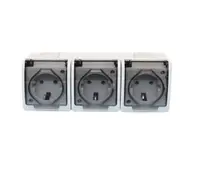 Priza tripla capac transparent