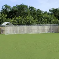 Gossi padoc exterior cu acoperis argintiu 14x2x2,5 m otel galvanizat