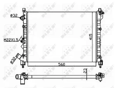 Radiator apa racire motor (transmisie manuala) RENAULT ESPACE III, LAGUNA I 1.6 1.8 2.0 intre 1993-2001