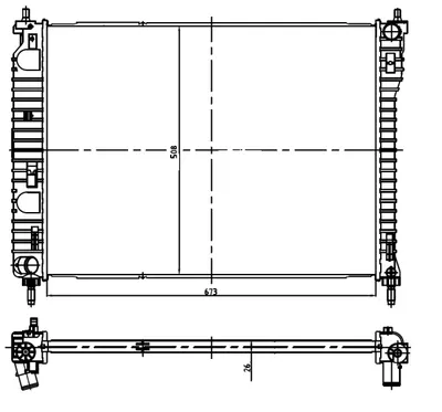 Radiator motor (Manual) potrivit CHEVROLET CAPTIVA; OPEL ANTARA A 2.4 2.4LPG 3.2