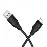 Cablu Date si Incarcare USB-A - Lightning HOCO X124, 18W, 1m, Negru